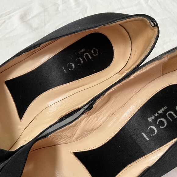 GUCCI Satin Pumps Heels Black Size 9.5 - Picture 16 of 16